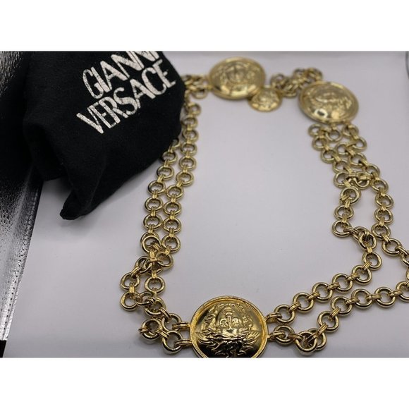 GIANNI VERSACE Medusa Gold Plated Coin Belt Chain Gianni Versace main image 7